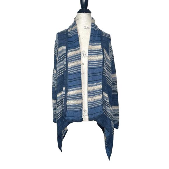 Ralph Lauren Jeans Co. | Women | Vintage Linen Stripe Flowy Open Cardigan | S-M - Picture 2 of 8